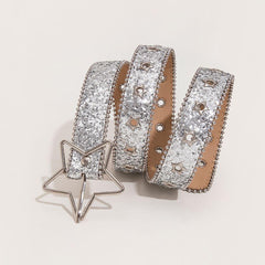 PU Leather Star Shape Buckle Belt - 808Lush