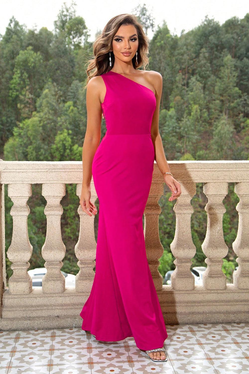 One-Shoulder Sleeveless Maxi Dress - 808Lush