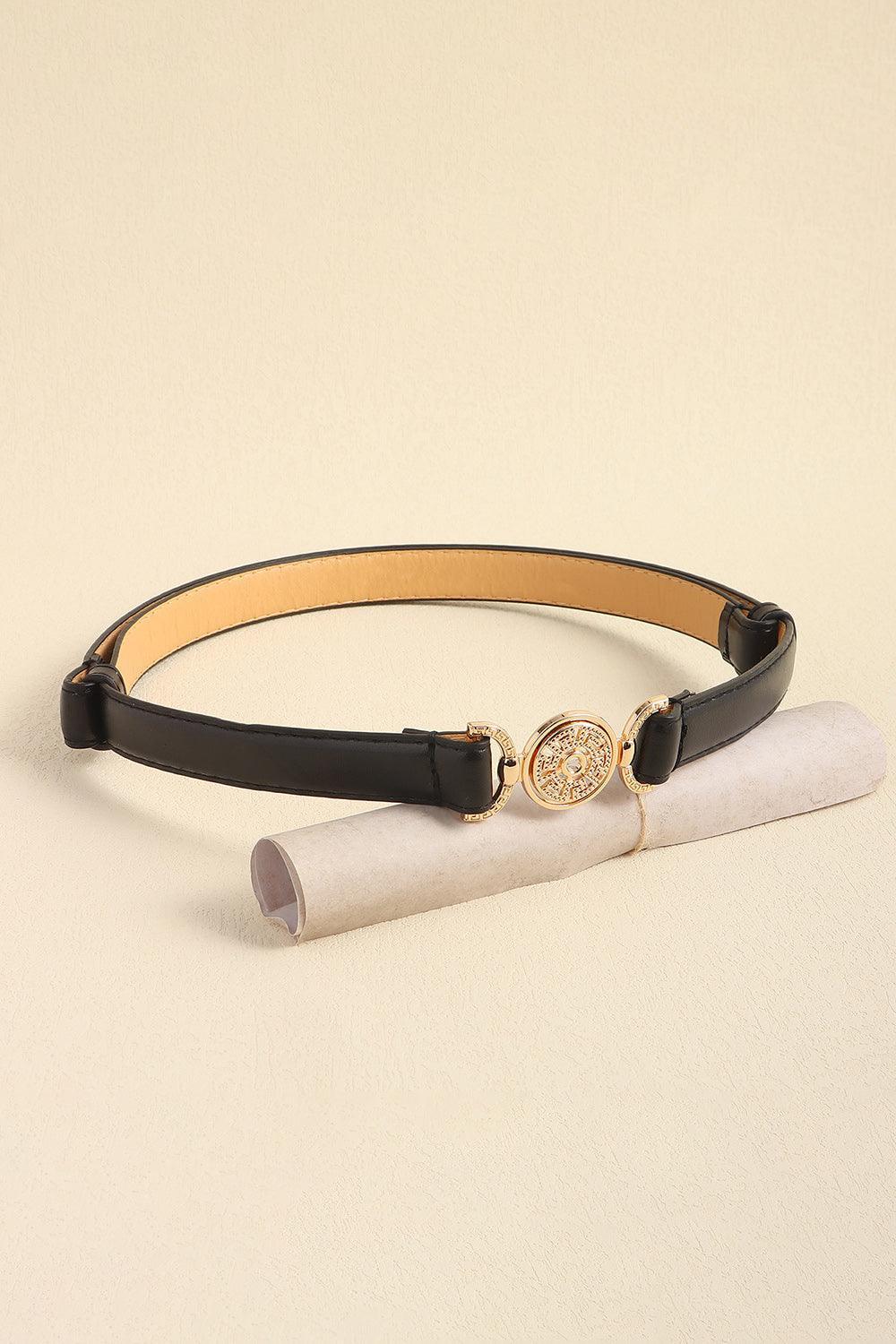 Rhinestone Decor PU Leather Belt - 808Lush