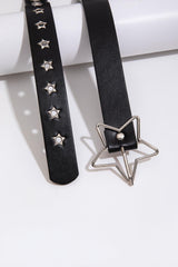 PU Leather Star Shape Buckle Belt - 808Lush