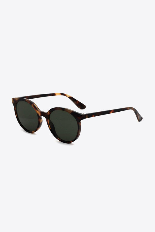 Tortoiseshell Round Polycarbonate Sunglasses - 808Lush