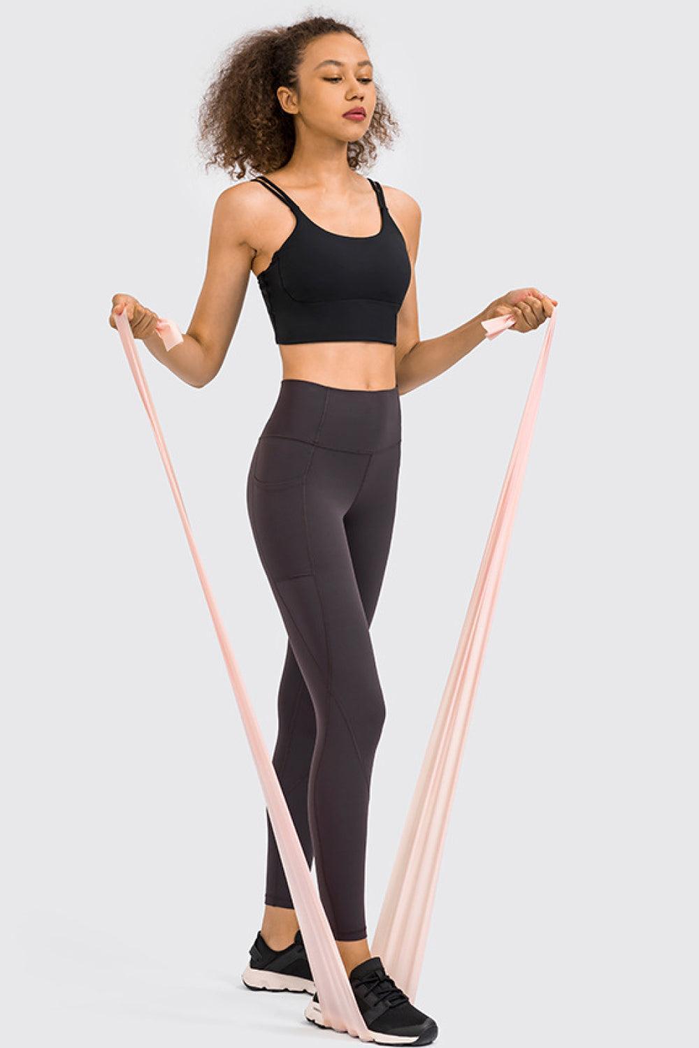 High Rise Yoga Leggings with Side Pocket - 808Lush