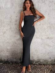 Spaghetti Strap Bodyline Maxi Dress - 808Lush