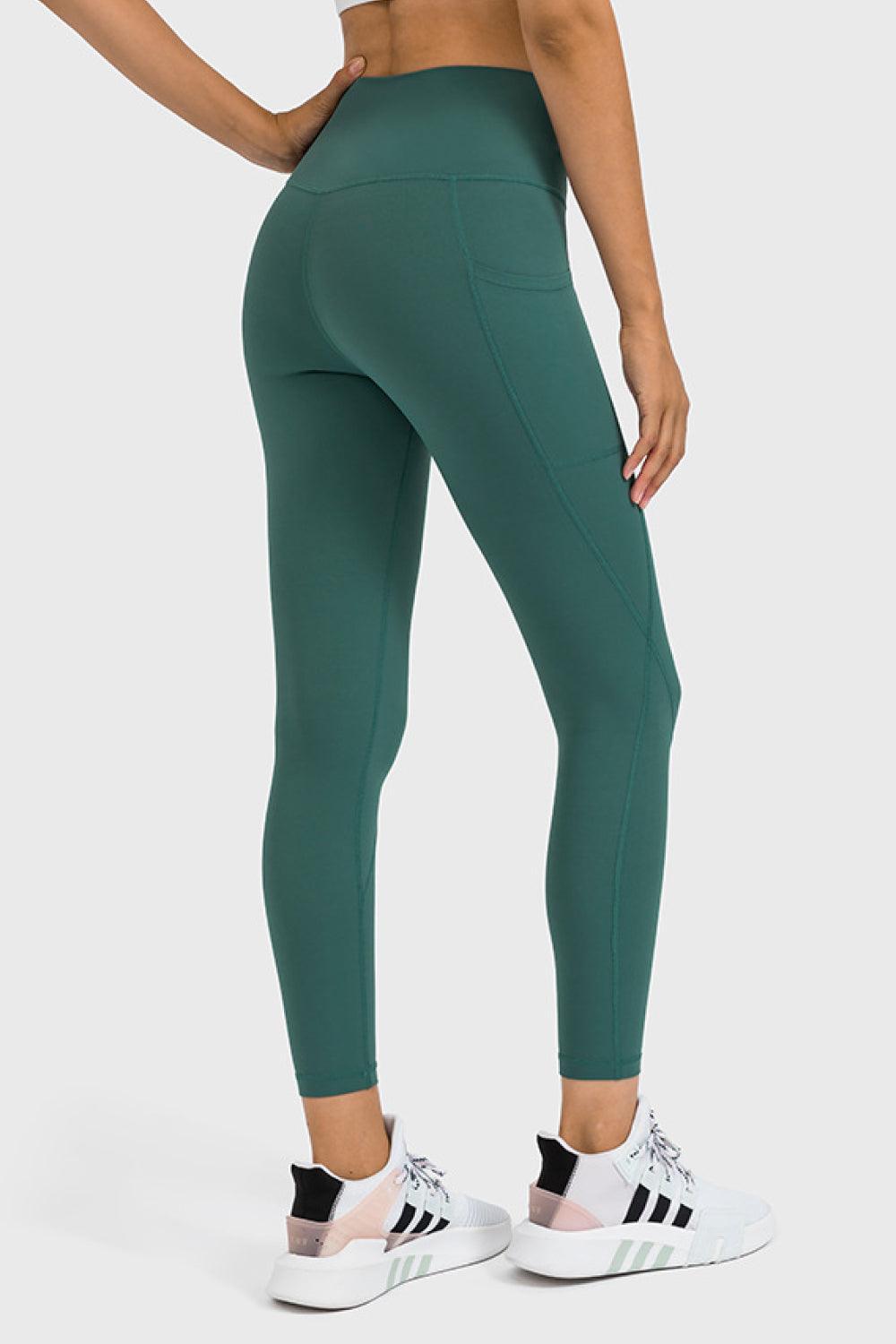 High Rise Yoga Leggings with Side Pocket - 808Lush