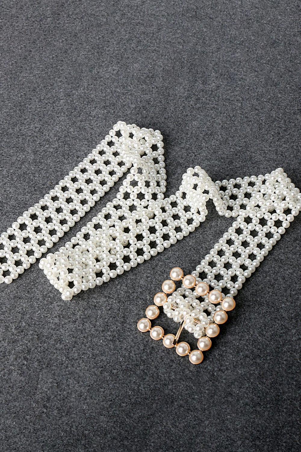 Alloy Buckle Pearl Belt - 808Lush