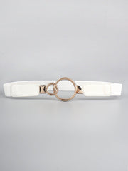 Double Ring Buckle Elastic PU Belt - 808Lush