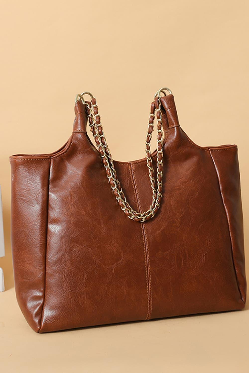 PU Leather Tote Bag - 808Lush