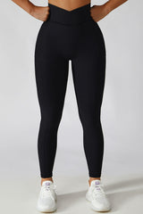 Basic Bae Crossover Waist Active Leggings - 808Lush