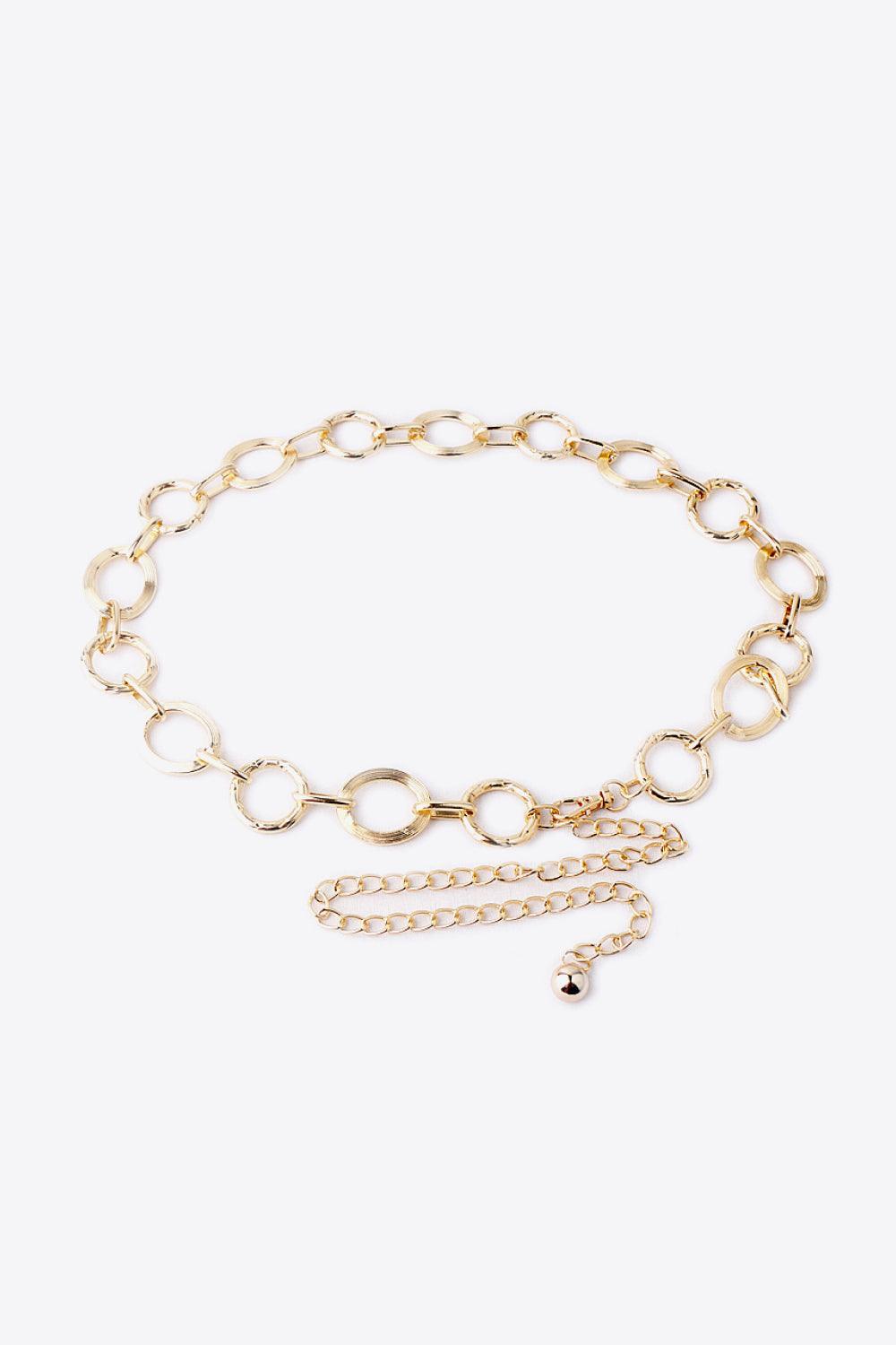 Aluminum Alloy Circle Chain Belt - 808Lush