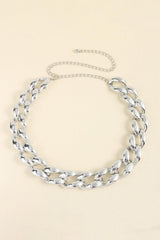 1.2" Width Acrylic Curb Chain Belt - 808Lush