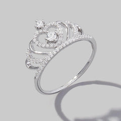 Crown Shape Zircon 925 Sterling Silver Ring - 808Lush