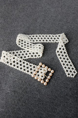 Alloy Buckle Pearl Belt - 808Lush