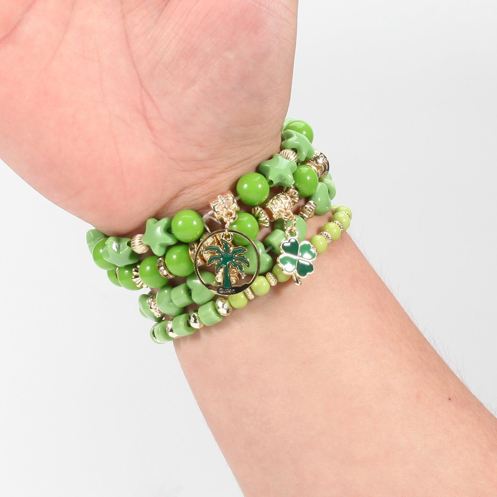 Beaded Soft Pottery Charm Bracelet - 808Lush