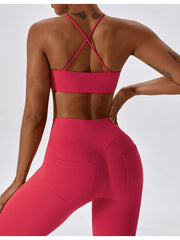 Cropped Halter Neck Sports Bra - 808Lush