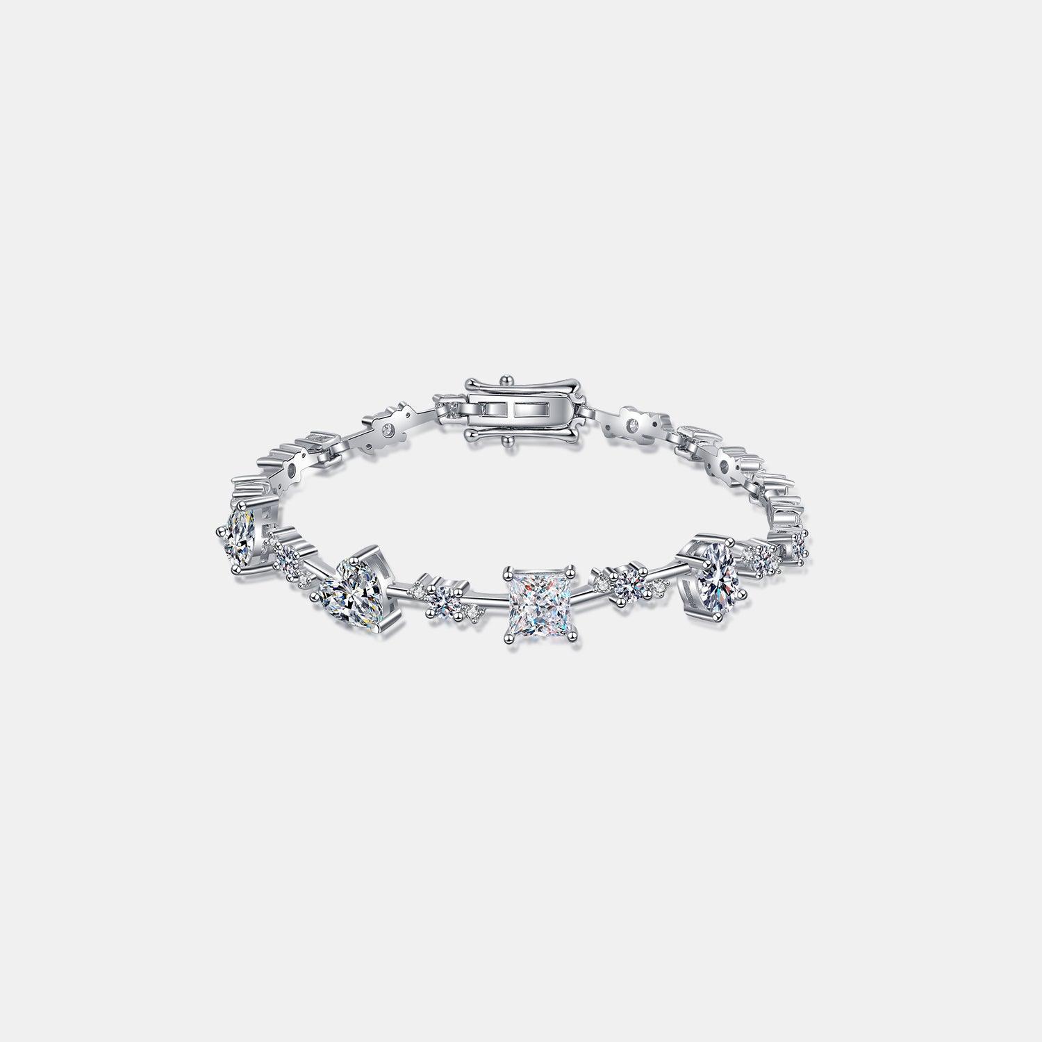 6.2 Carat Moissanite 925 Sterling Silver Bracelet - 808Lush