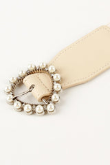 Pearl Heart Buckle Elastic Belt - 808Lush