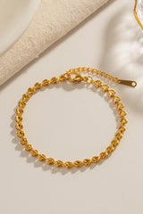 Heart Chain Lobster Clasp Bracelet - 808Lush