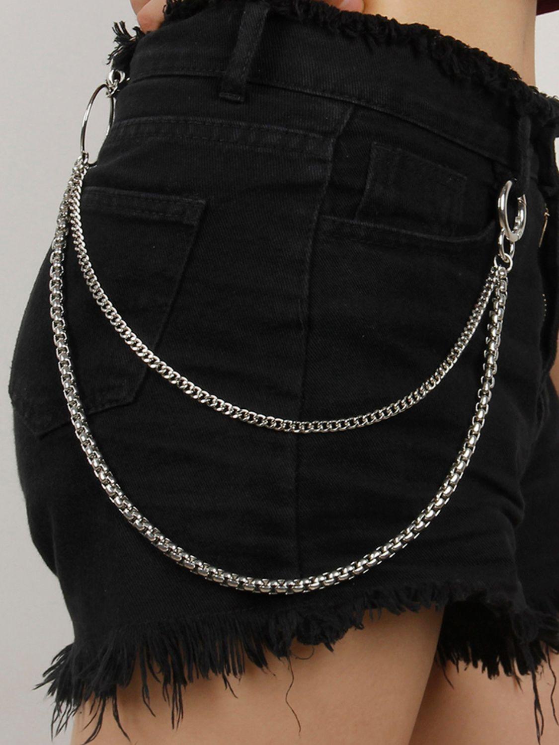 Double-Layered Metal Chain Belt - 808Lush