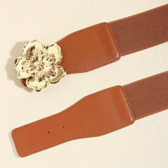 Flower Alloy Buckle Elastic Belt - 808Lush