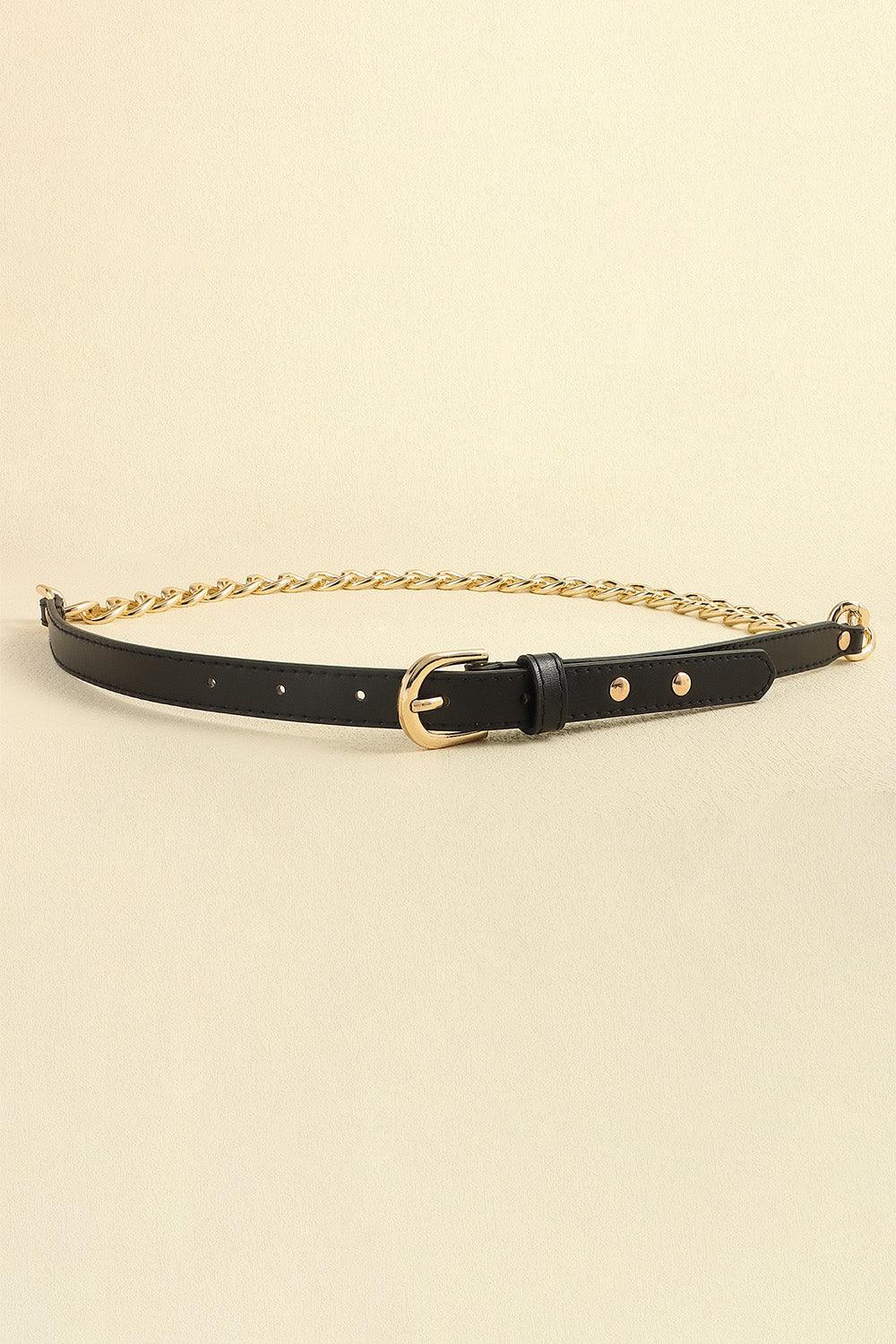 PU Leather Chain Belt - 808Lush