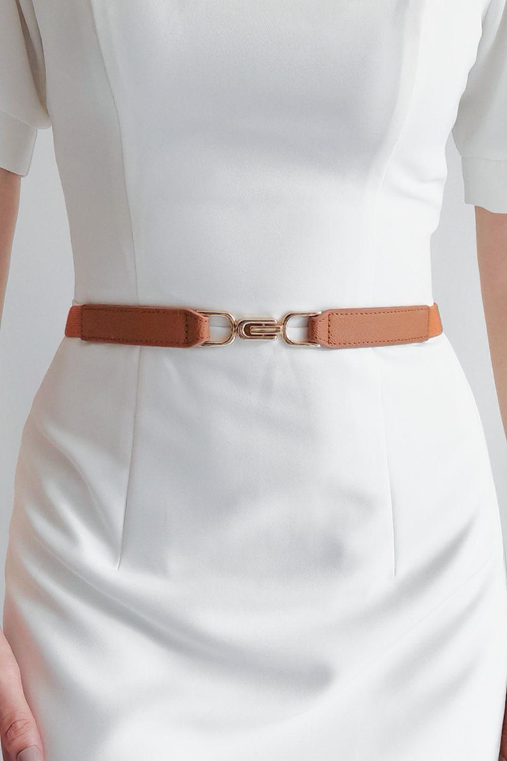 Alloy Buckle Elastic Belt - 808Lush