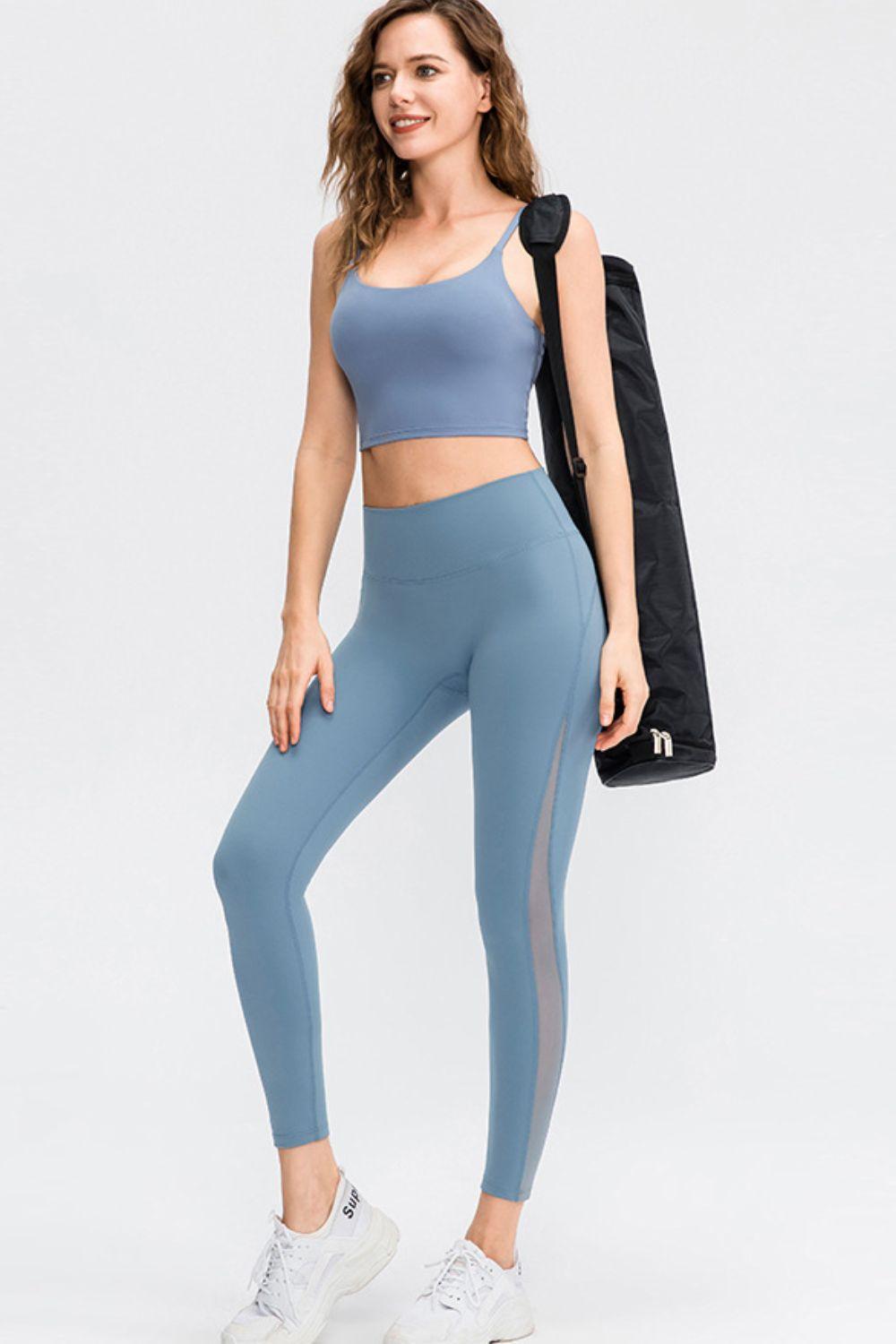 Wide Waistband Slim Fit Long Sports Pants - 808Lush