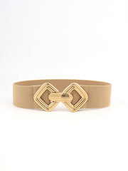 Geometric Buckle Elastic Wide Belt - 808Lush