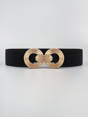 Geometric Buckle Elastic Wide Belt - 808Lush