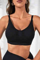 Scoop Neck Cropped Active Bra - 808Lush