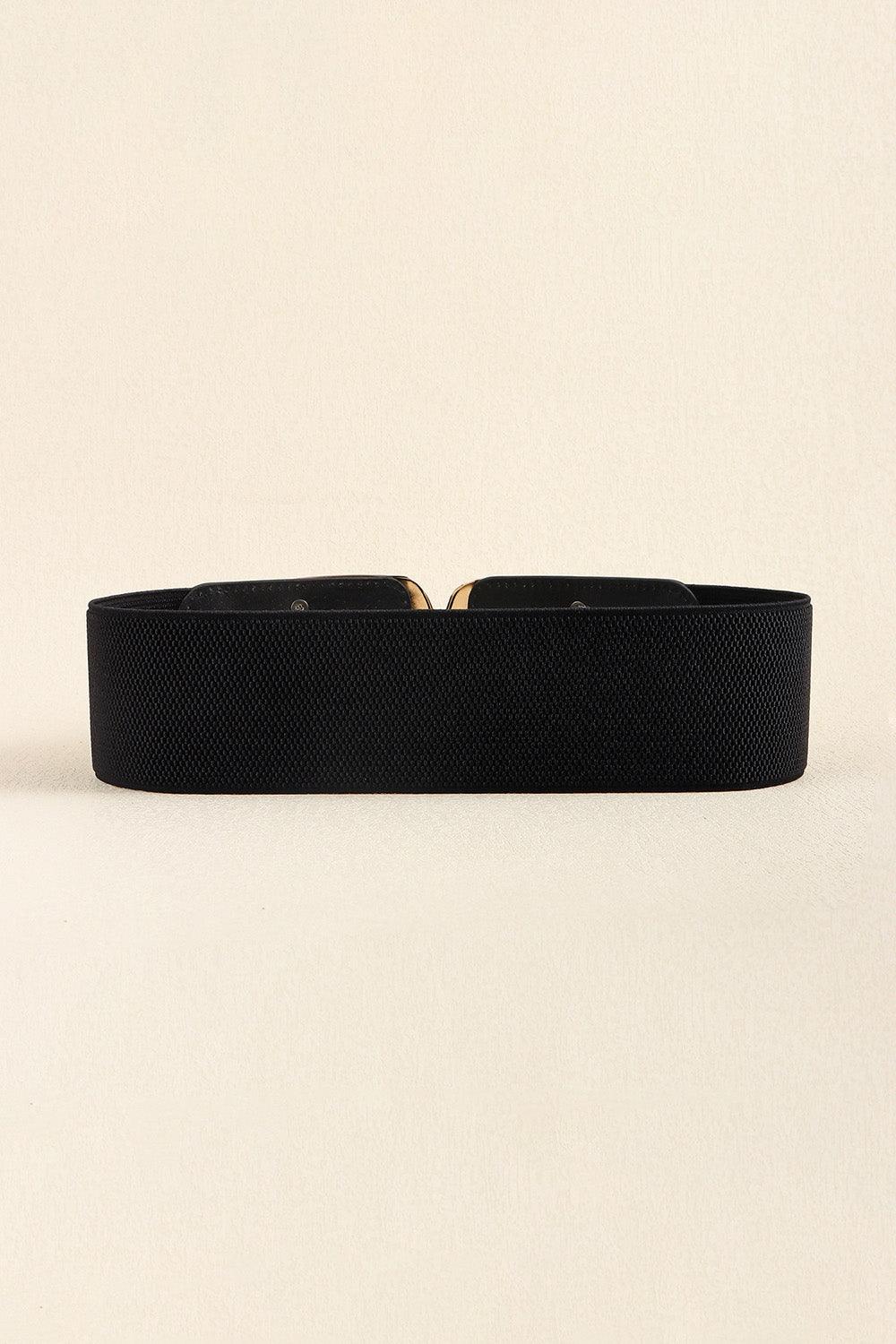 Zinc Alloy Buckle Elastic Wide Belt - 808Lush