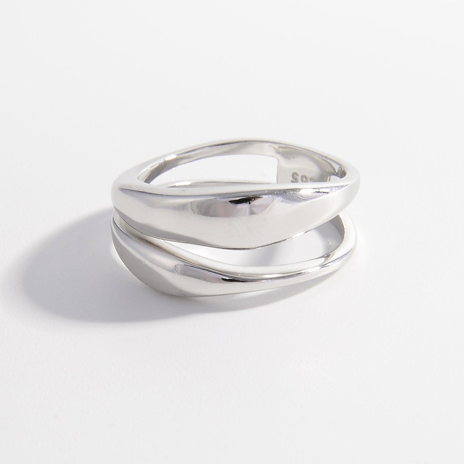 925 Sterling Silver Double-Layered Ring - 808Lush