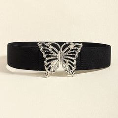 Butterfly Alloy Buckle Elastic Belt - 808Lush