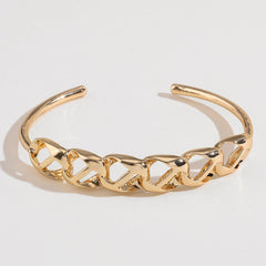 Gold-Plated Alloy Cuff Bracelet - 808Lush