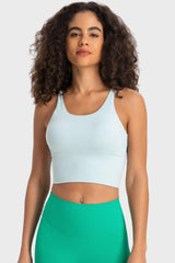 Crisscross Back Ladder Detail Sports Bra - 808Lush