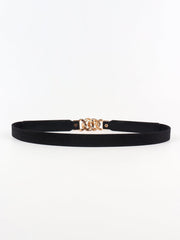 Zinc Alloy Buckle Elastic PU Belt - 808Lush