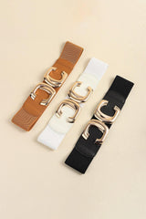 Zinc Alloy Buckle Elastic Wide Belt - 808Lush