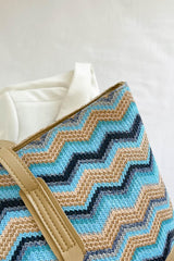 Chevron Straw Tote Bag - 808Lush