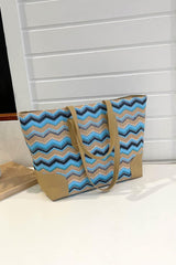 Chevron Straw Tote Bag - 808Lush