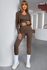 Tank Cropped Active Top and Pants Set - 808Lush