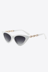 Chain Detail Cat-Eye Sunglasses - 808Lush