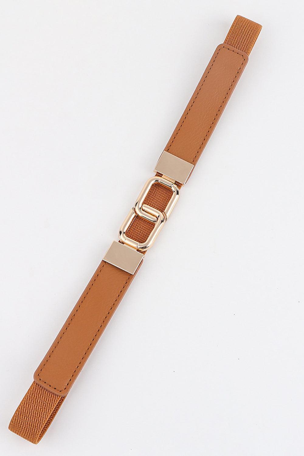 Geometric Double Buckle Elastic Belt - 808Lush