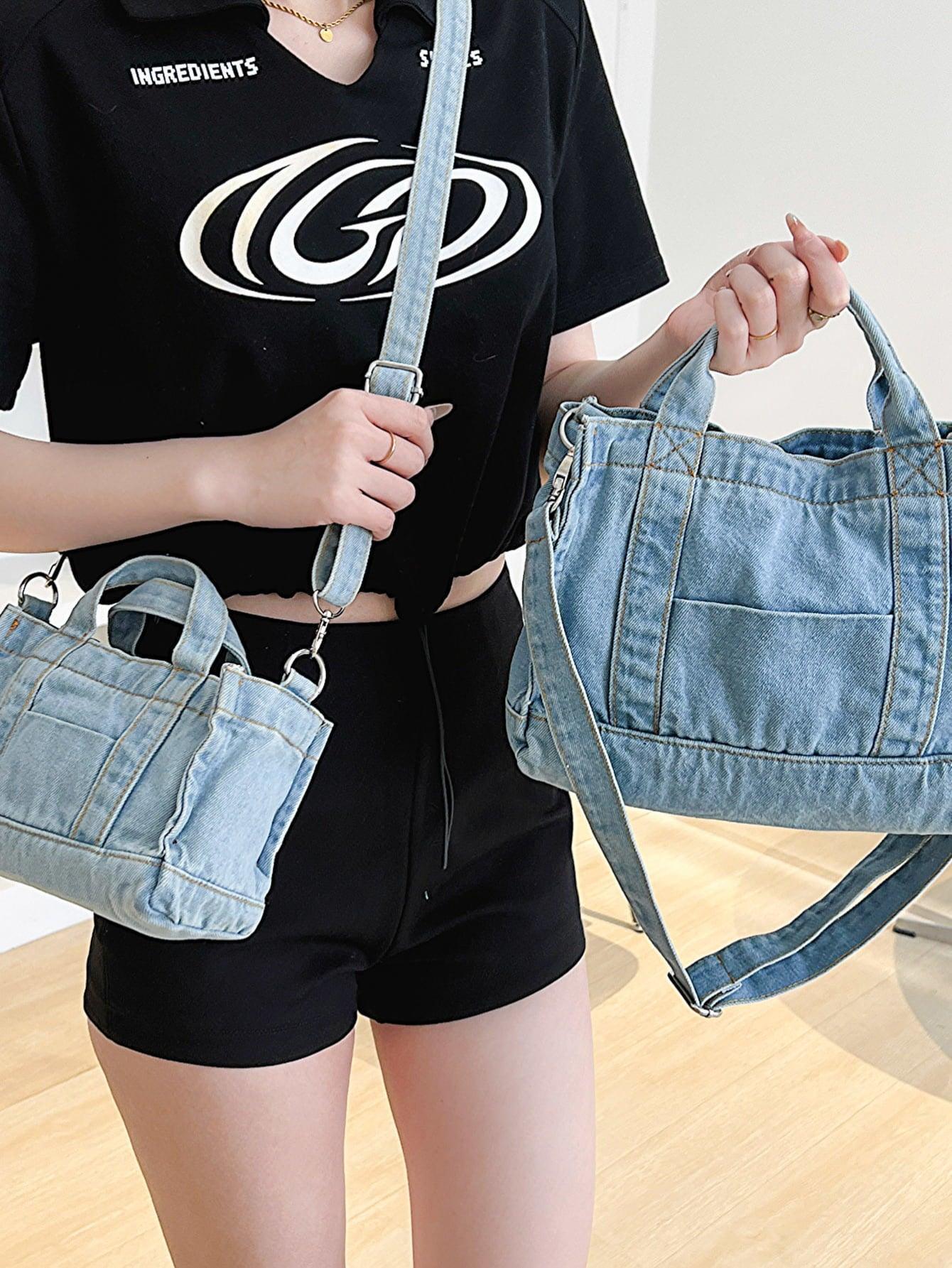 Adored Denim Shoulder Bag - 808Lush