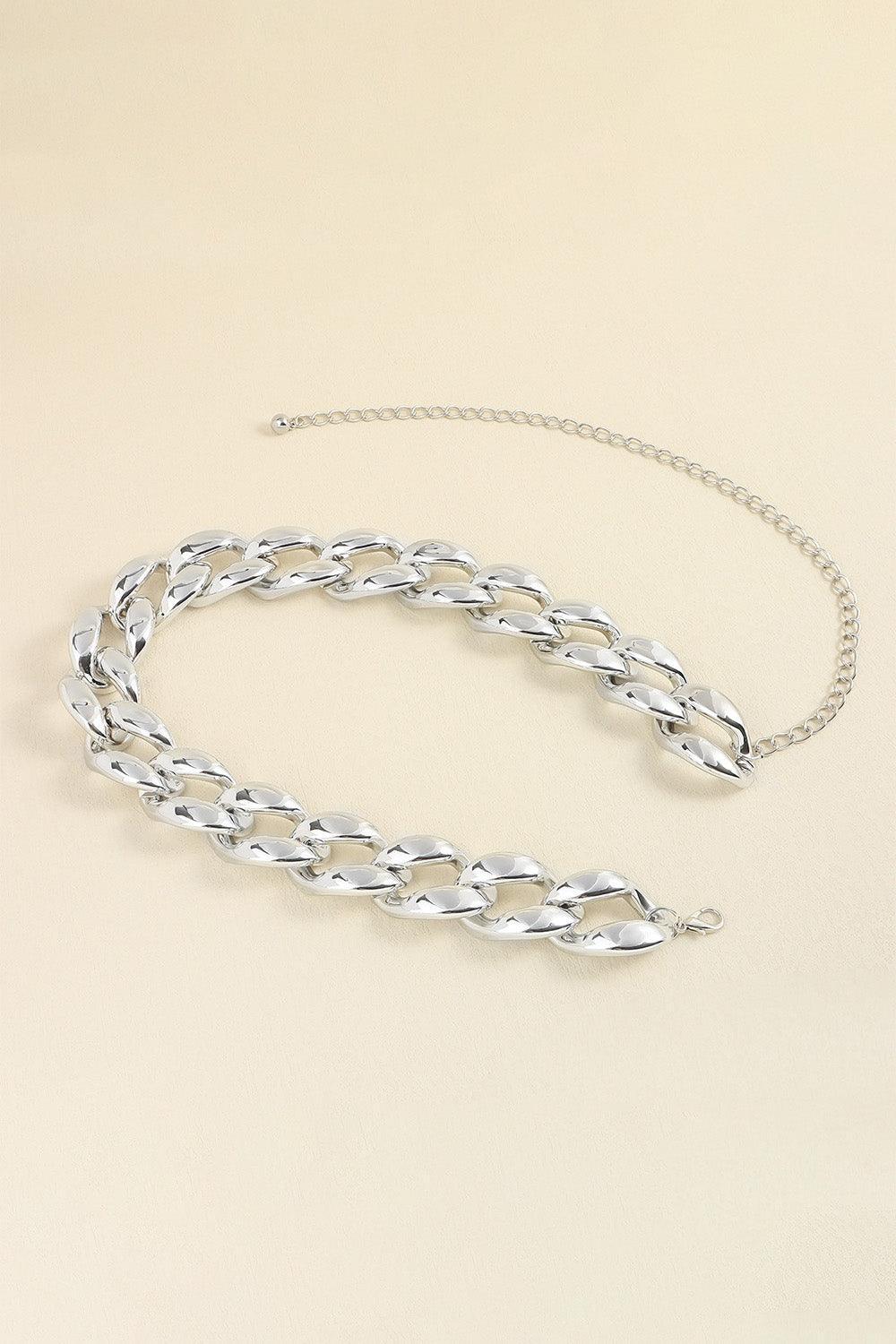 1.2" Width Acrylic Curb Chain Belt - 808Lush