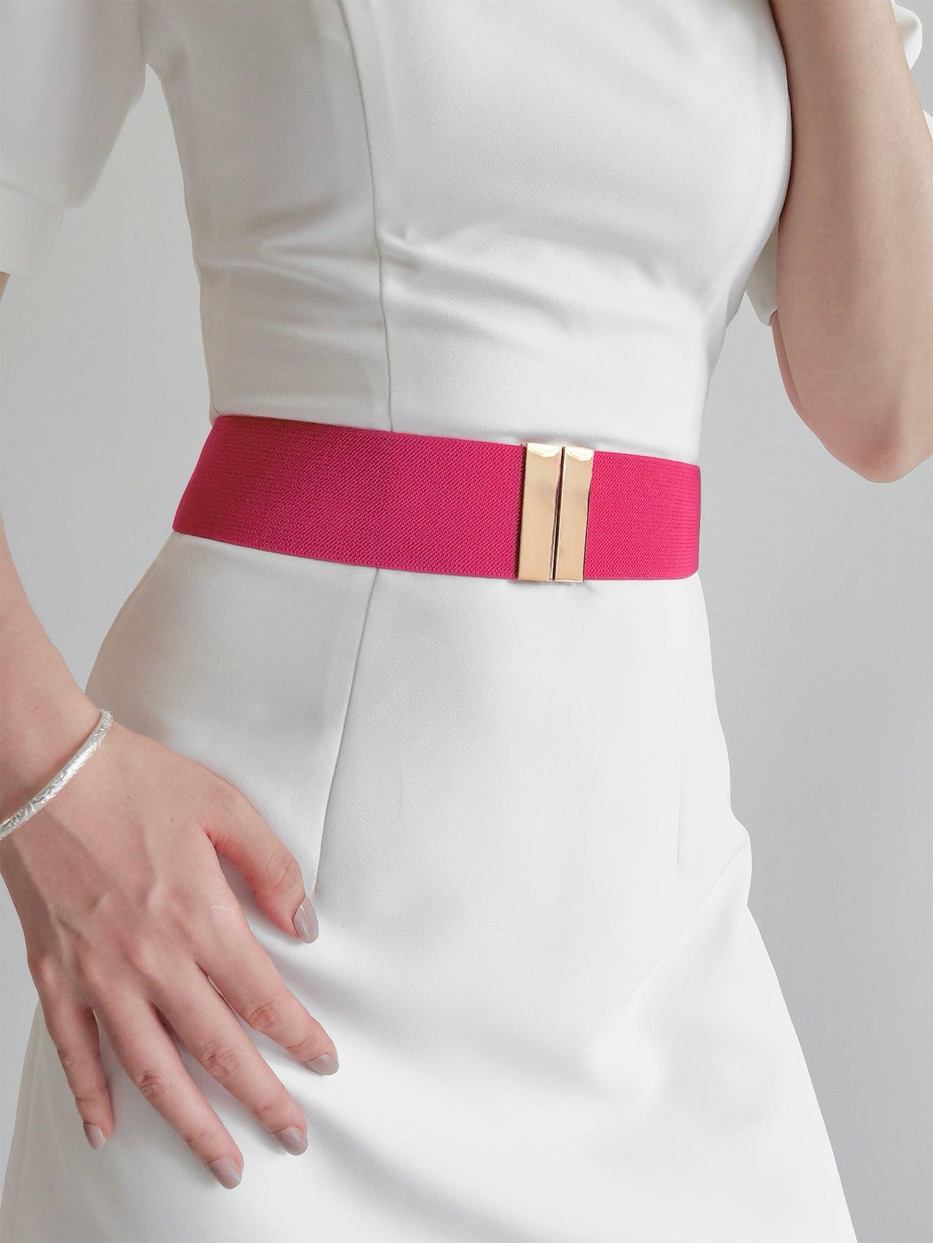 Alloy Buckle Elastic Belt - 808Lush