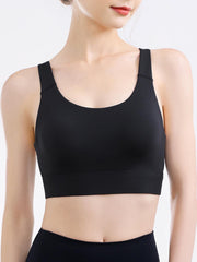 Scoop Neck Wide Strap Active Bra - 808Lush