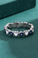 925 Sterling Silver Heart Shape Zircon Ring - 808Lush