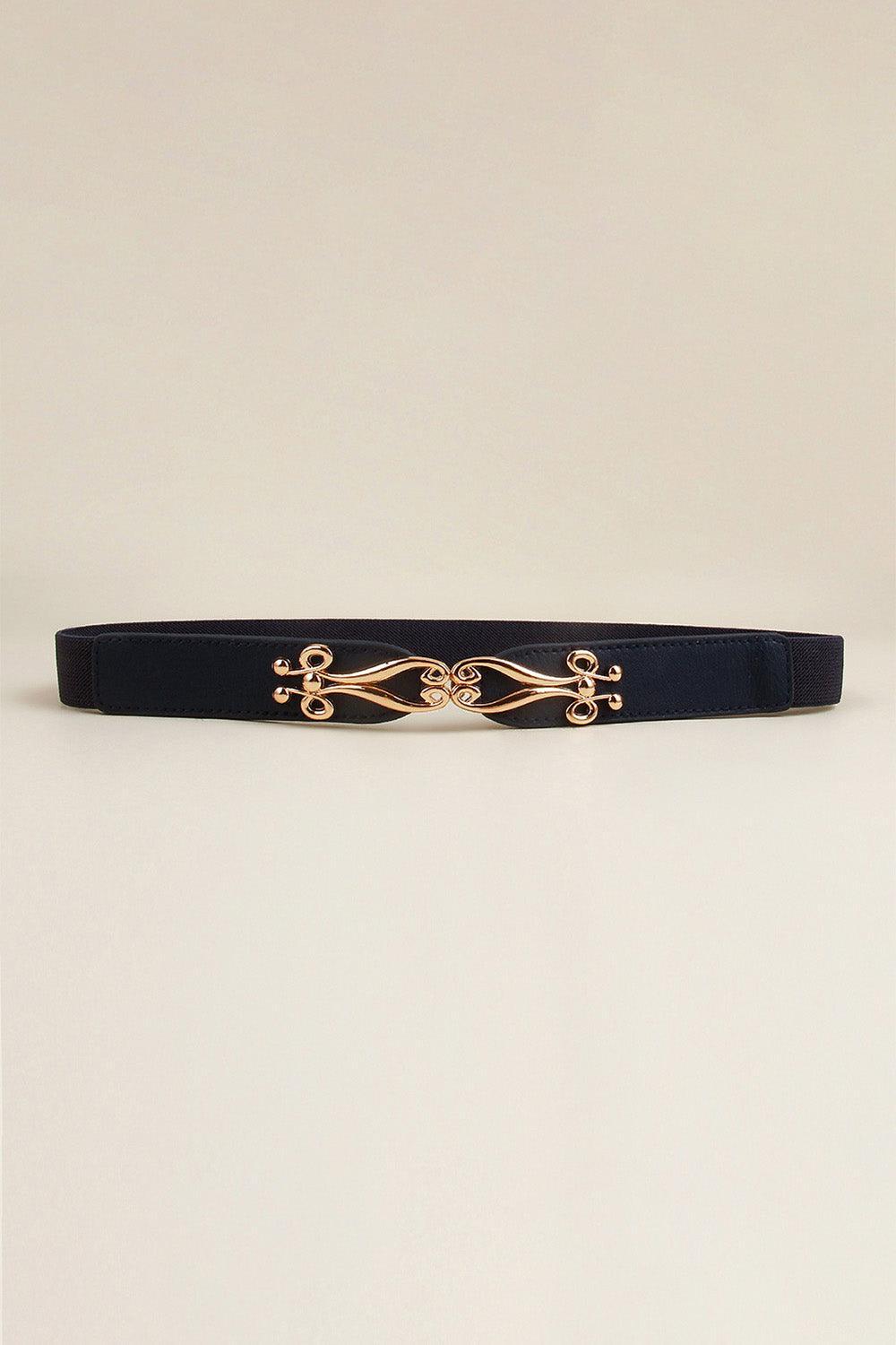 Alloy Buckle Elastic Belt - 808Lush