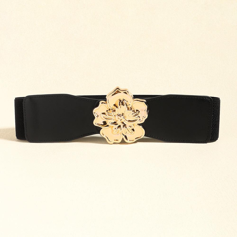 Flower Alloy Buckle Elastic Belt - 808Lush