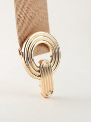 Geometric Buckle Elastic Wide Belt - 808Lush