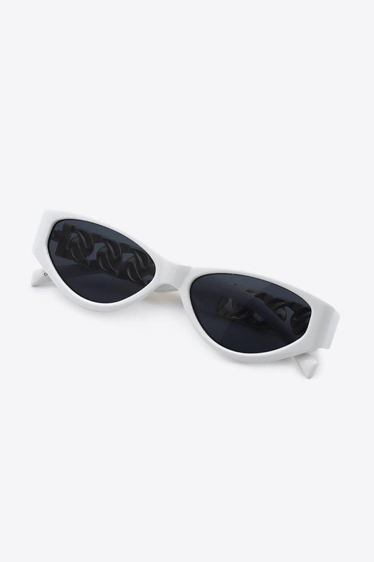 Chain Detail Temple Cat Eye Sunglasses - 808Lush